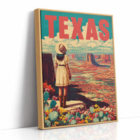 Texas Vintage Travel Poster