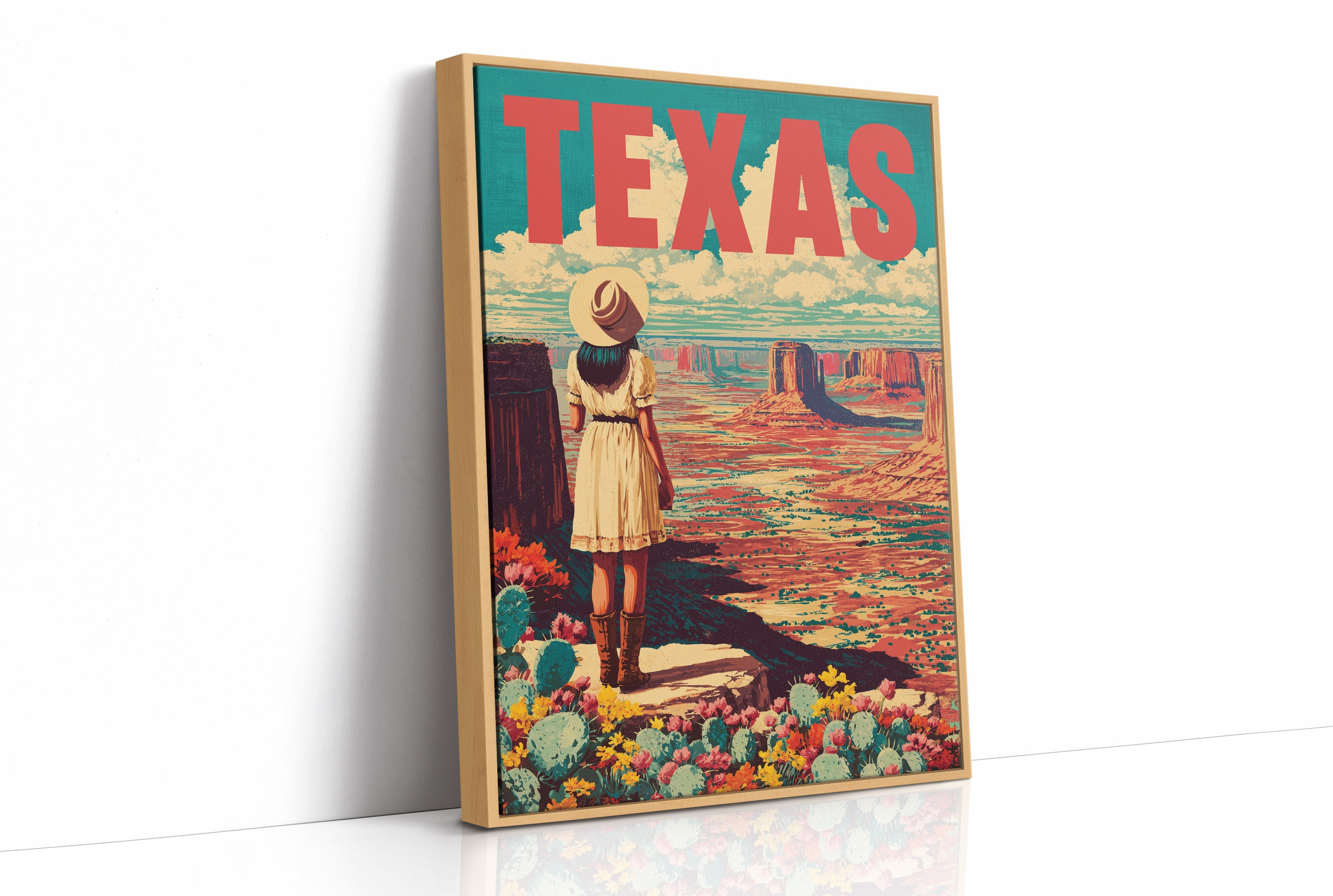 Texas Vintage Travel Poster