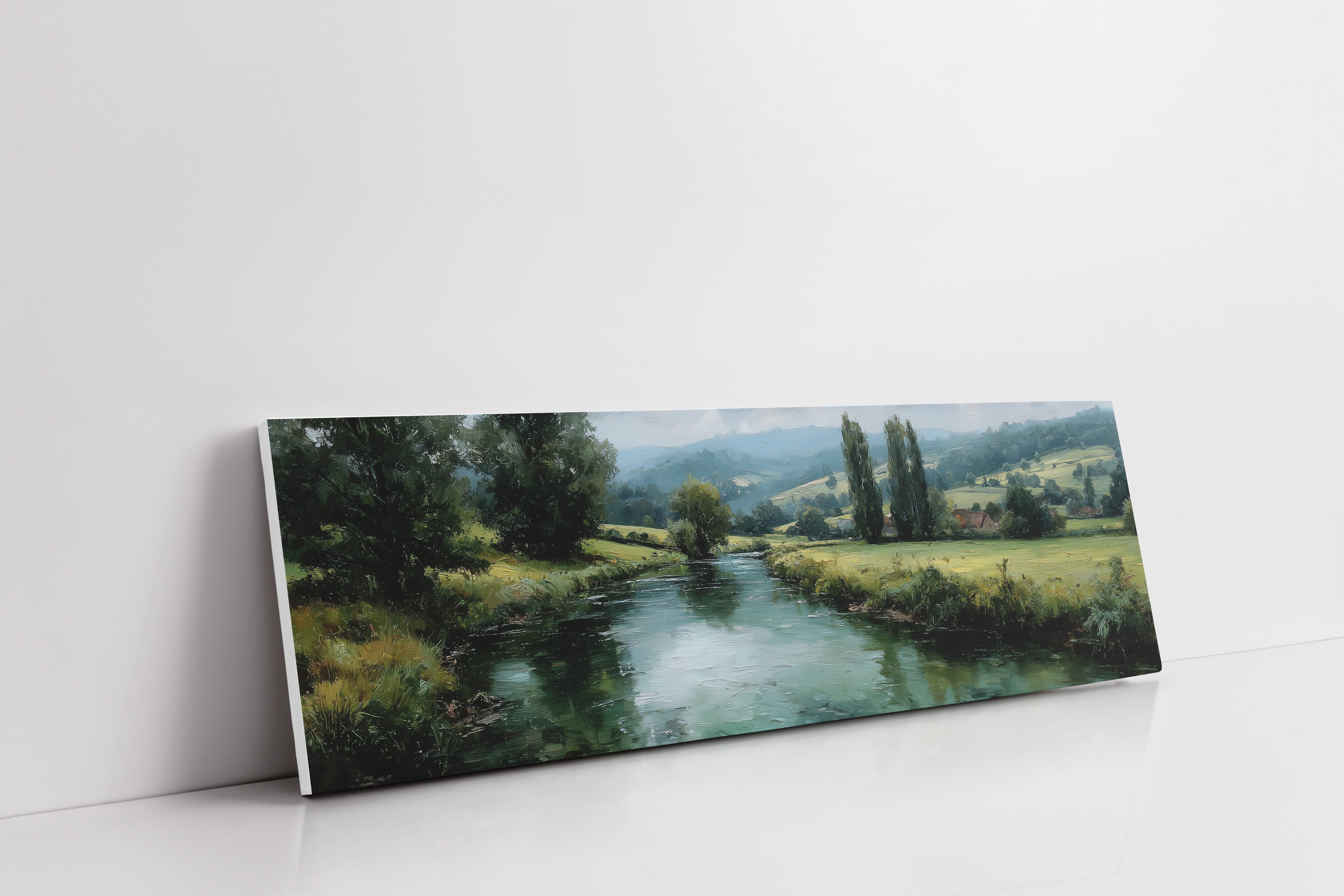 Quiet River Through Green Fields