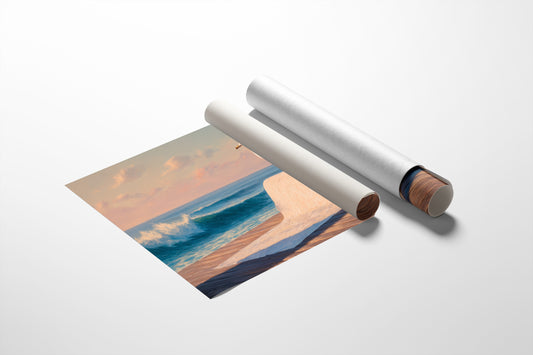 Seagull's Perch At Sunset Tide