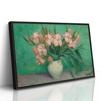 Blush Petals Against Emerald