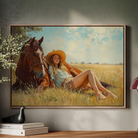 Cowgirl Daydream in Summer Grass