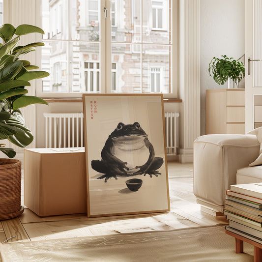 Zen Frog – A Moment of Tea