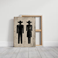 Western Restroom Silhouettes