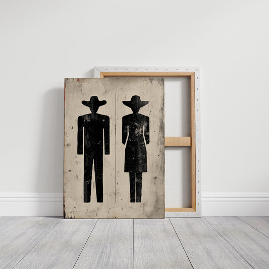 Western Restroom Silhouettes