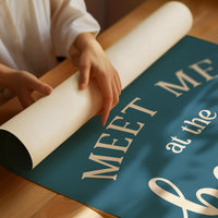 Coastal Invitation in Teal Depths