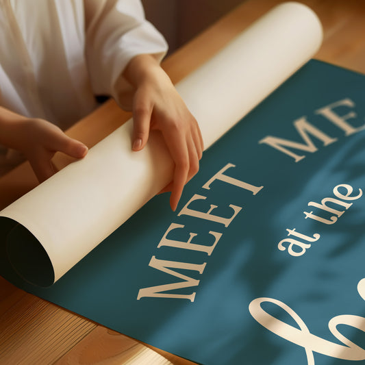 Coastal Invitation in Teal Depths