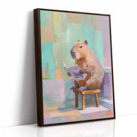 Capybara Reads the Sunday Paper