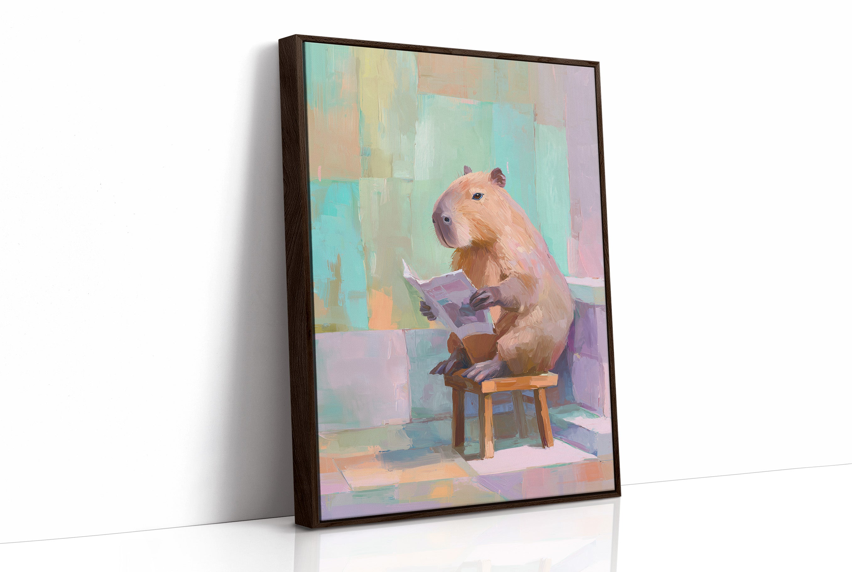 Capybara Reads the Sunday Paper