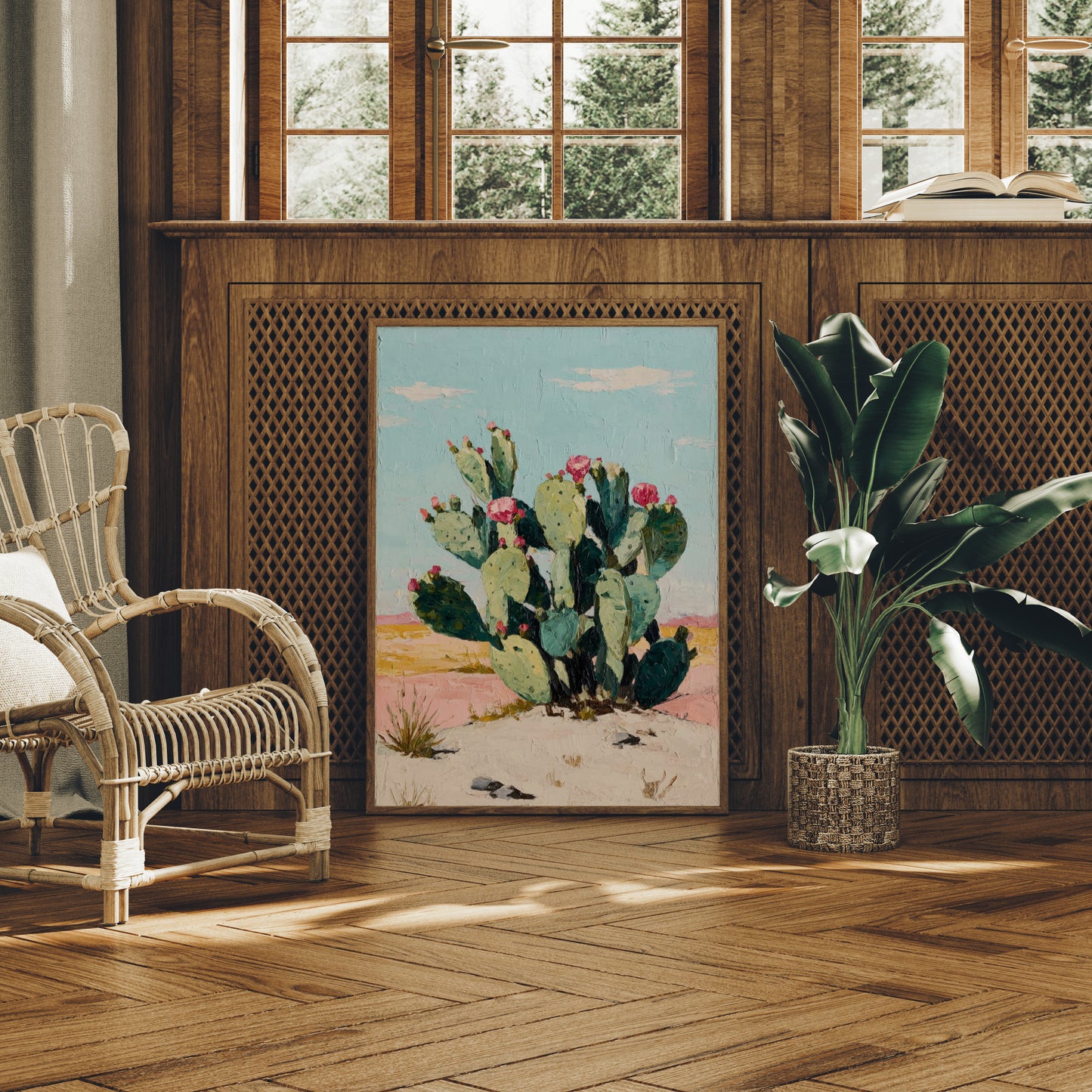 Cacti Bloom in Desert Light