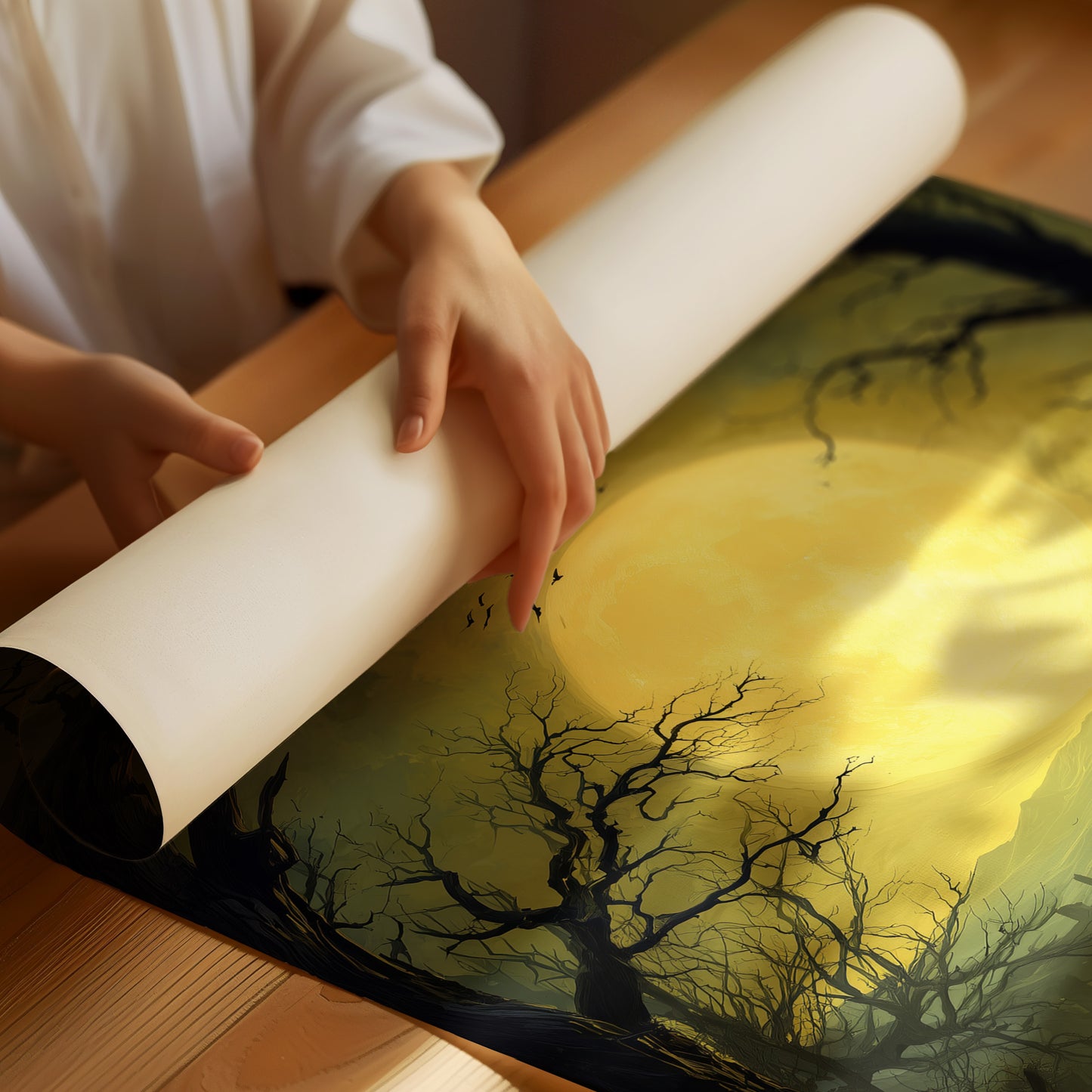 Moonlight Paints Ancient Valley Path