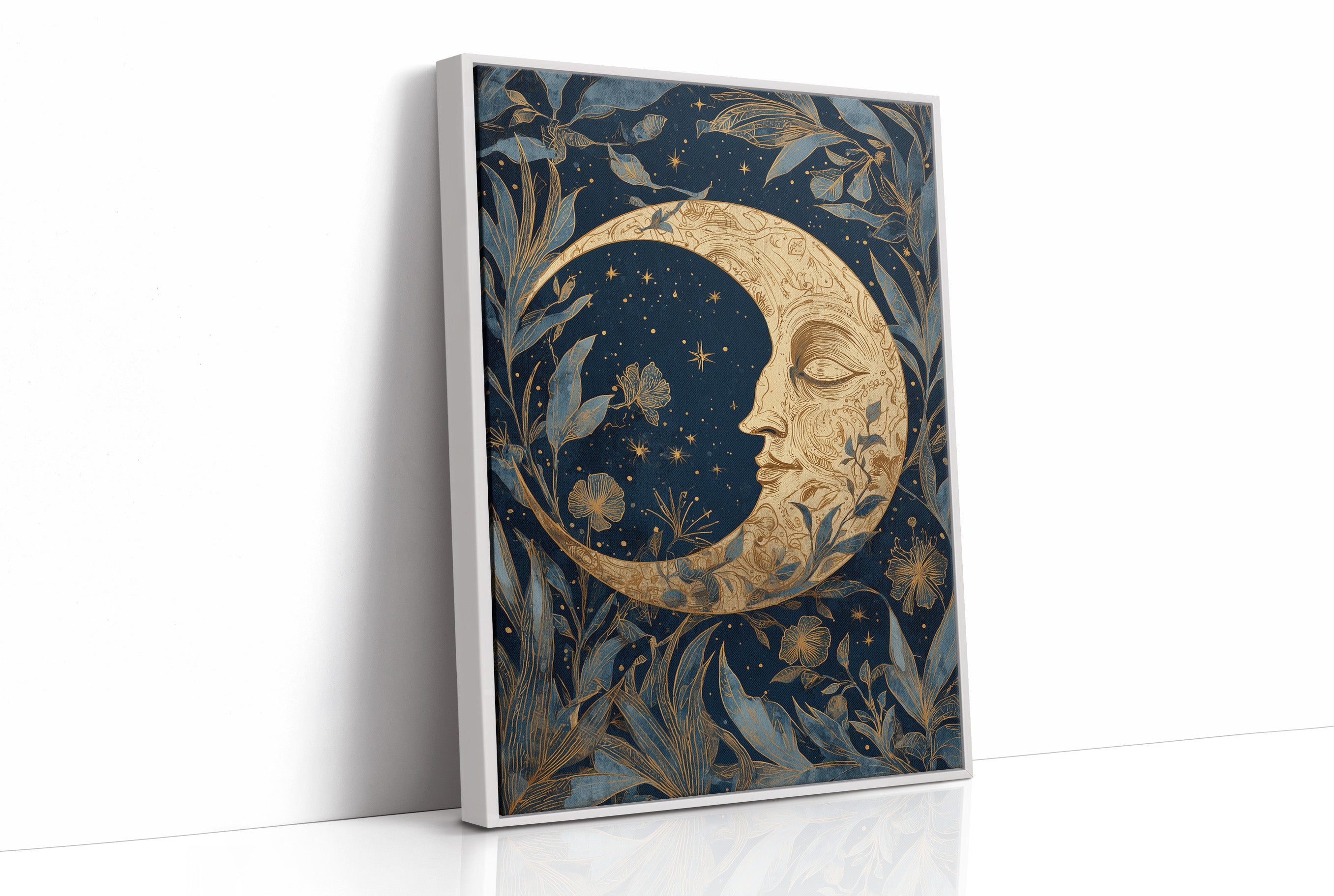 Midnight Blooms Around Lunar Face