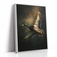 Mallard Rising On Bronze Air