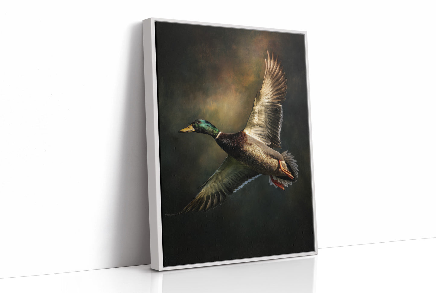 Mallard Rising On Bronze Air