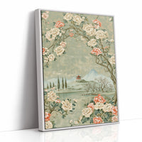 Red Pagoda Hillside Chinoiserie