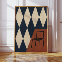 Solitary Chair On Diamond Stage