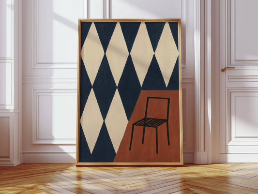 Solitary Chair On Diamond Stage