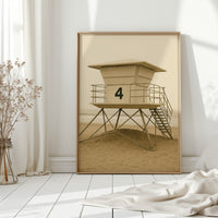 Lifeguard Tower No 4 in Sepia Calm
