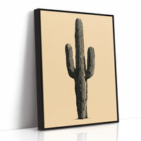 Solo Saguaro Block Print