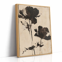 Ink Poppies on Linen