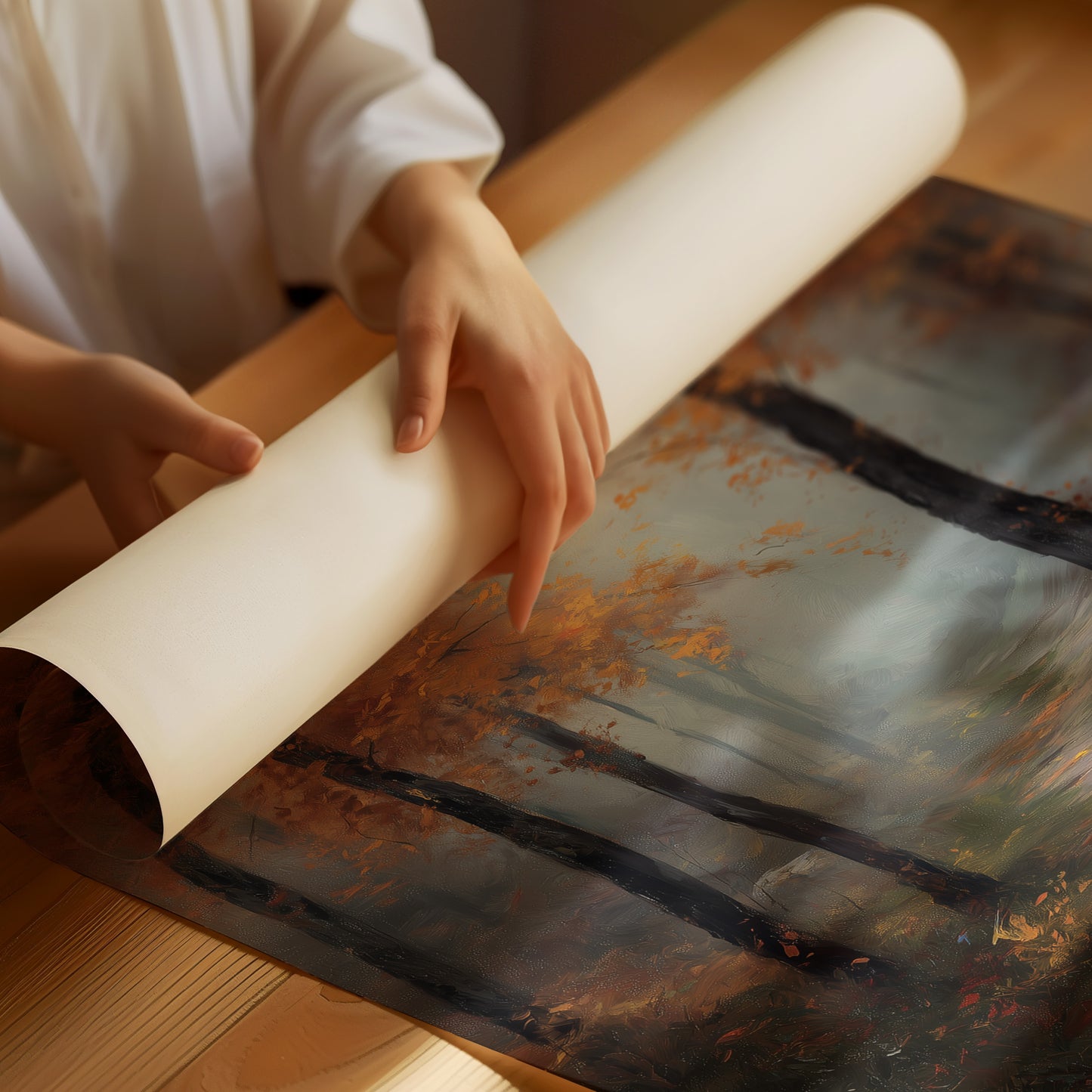 Copper Paths Through Misty Woods