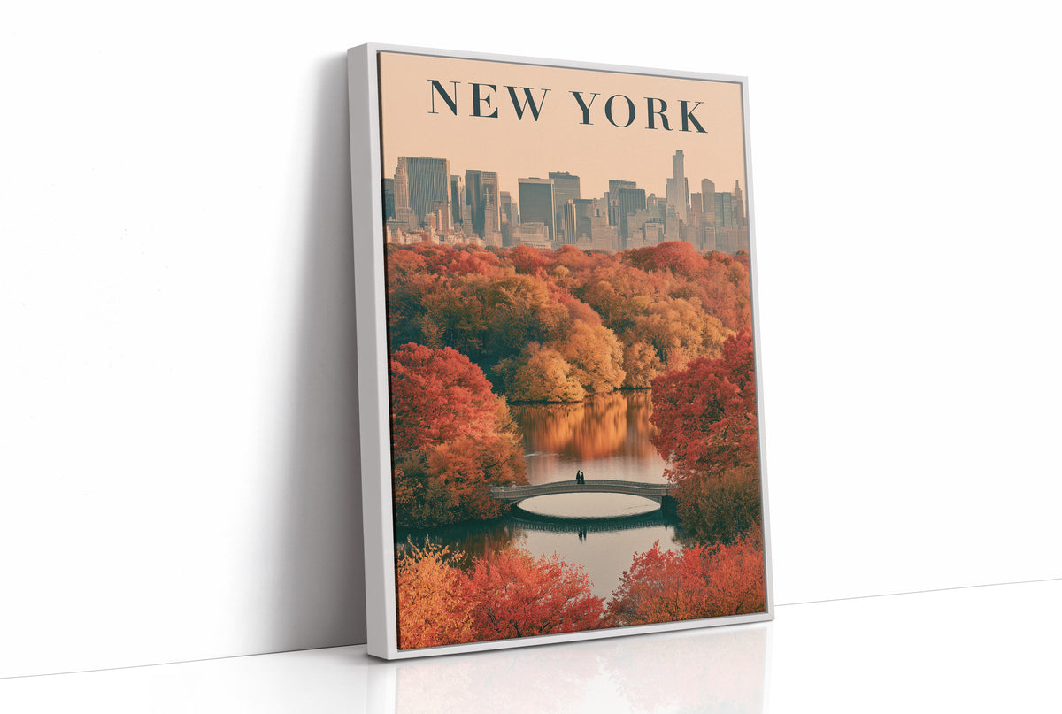 Central Park Autumn Bow Bridge