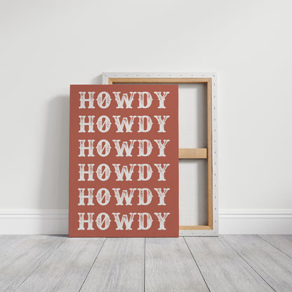 Howdy Western Typography Print – Rustic Country Wall Art