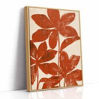 Rust Red Silhouette Blooms