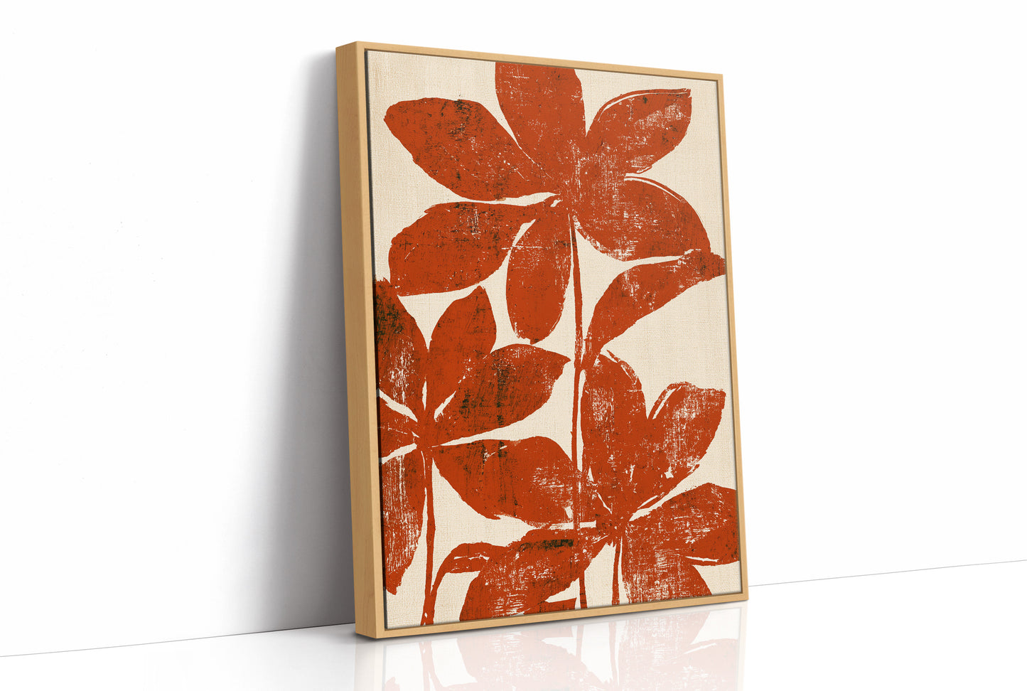 Rust Red Silhouette Blooms