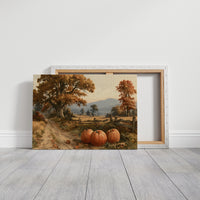 Three Pumpkins Waiting for a Ride