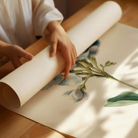 Azure Whispers in Botanical Elegance