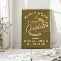 Happy Hour Cocktails Lounge Print
