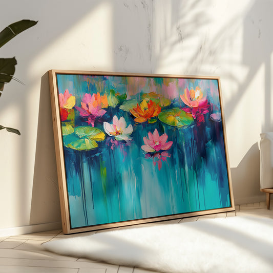 Lotus Flowers Paint Summer's Symphony