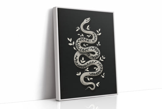 Serpent Adorned With Silver Leaves