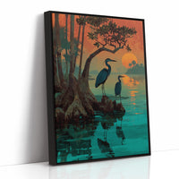 Herons at Sundown
