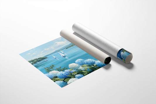 Hydrangeas Dance Along Harbor Shores