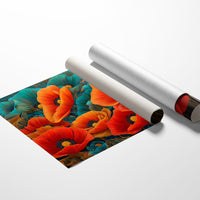 Poppies Dance In Turquoise Dreams