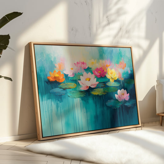 Lotus Dreams Float On Turquoise Waters