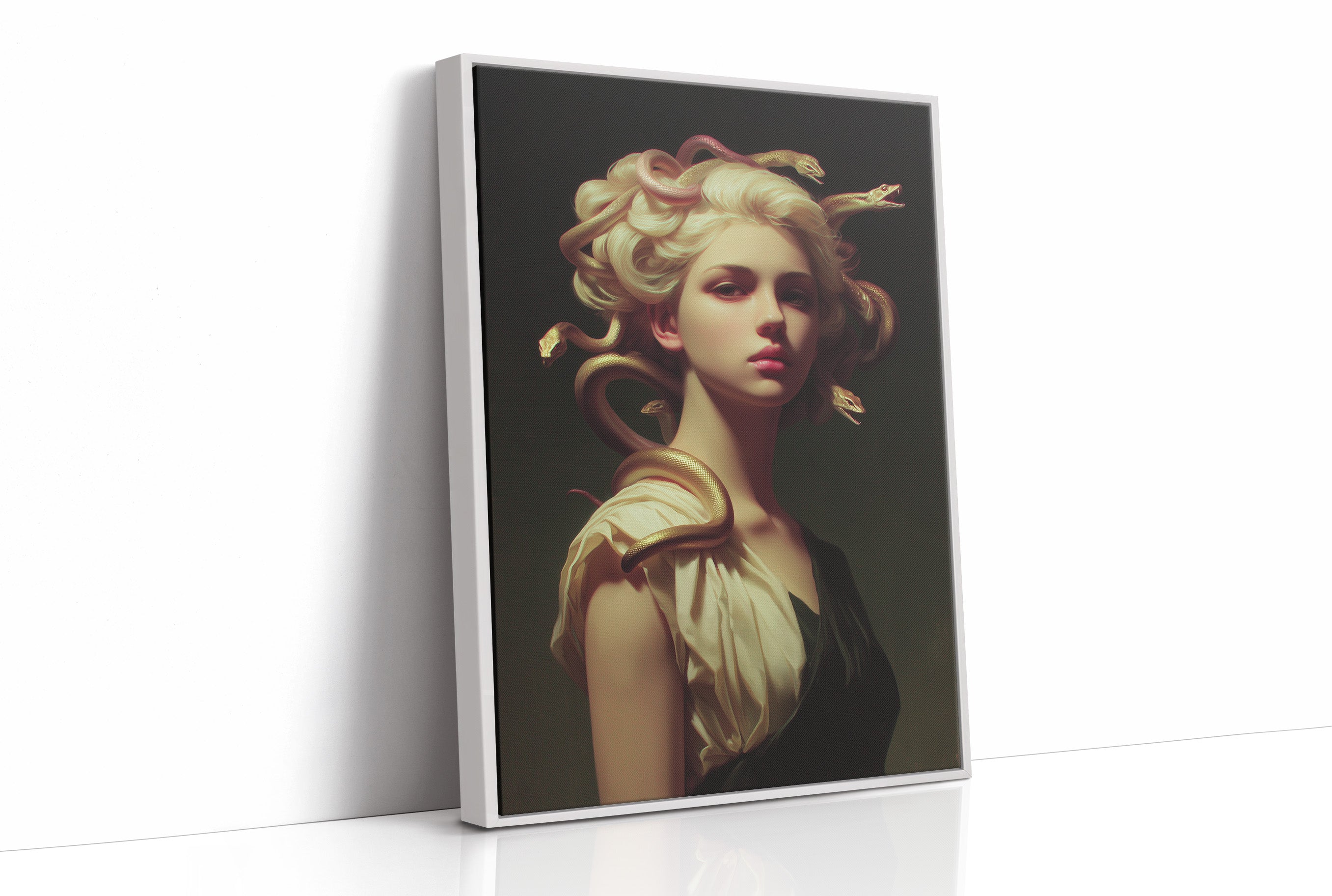 Golden Serpents Among Ivory Drapes