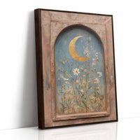 Crescent Over Quiet Blooms