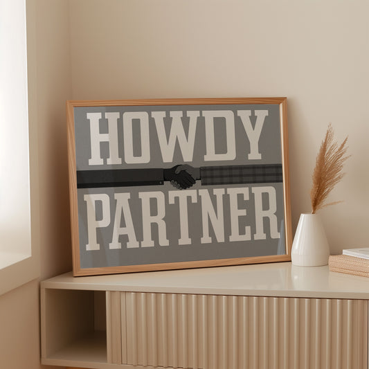 Howdy Partner Vintage Western Greeting