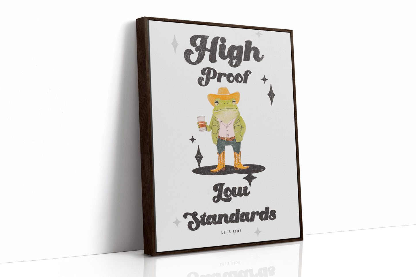 High Proof Low Standards Frog Cowboy