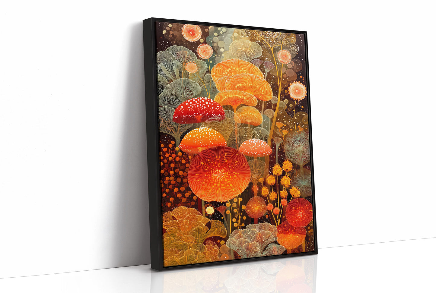 Autumn Mushrooms Dance Under Stars