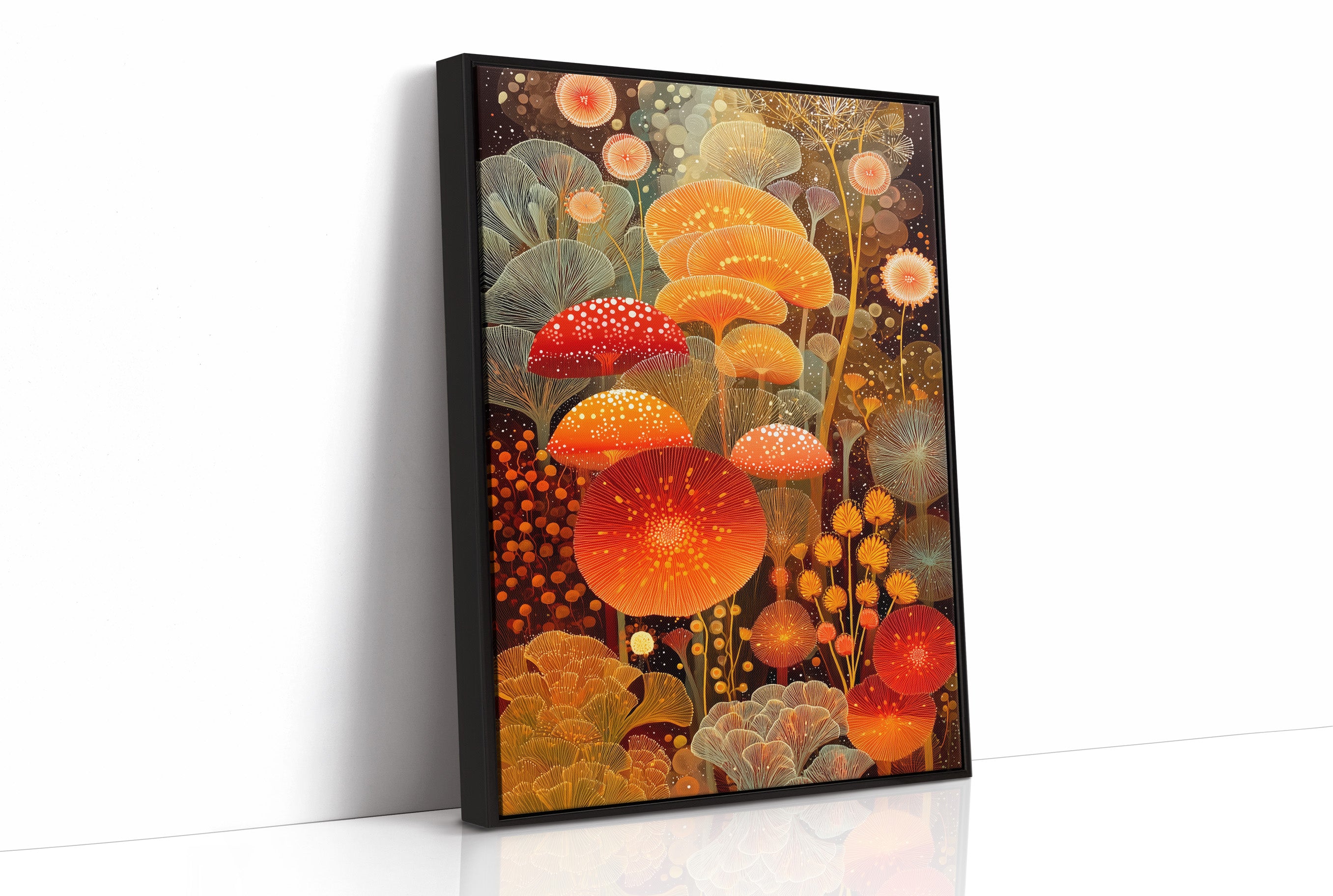 Autumn Mushrooms Dance Under Stars