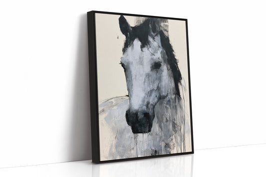 Study in Grey: Horse Portrait