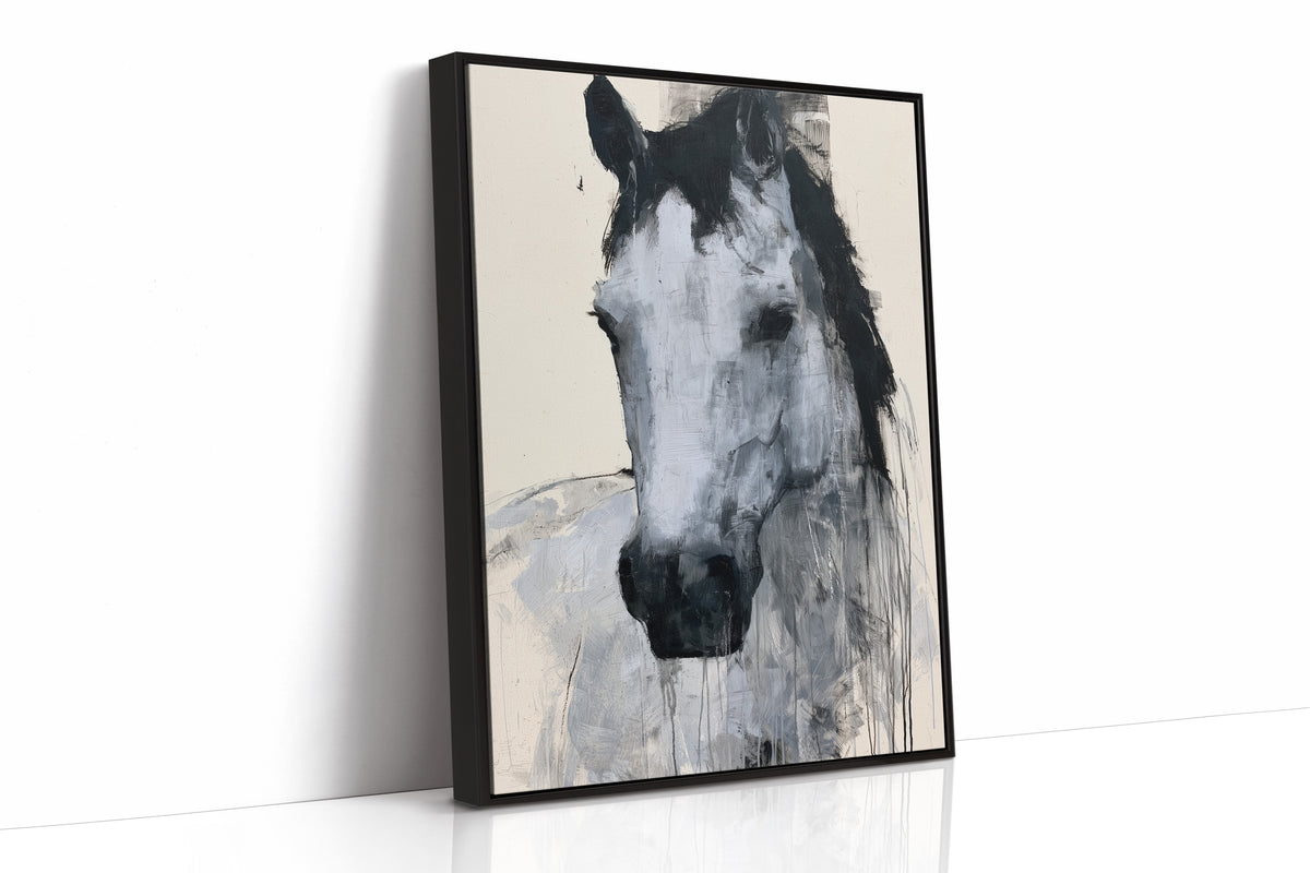Study in Grey: Horse Portrait