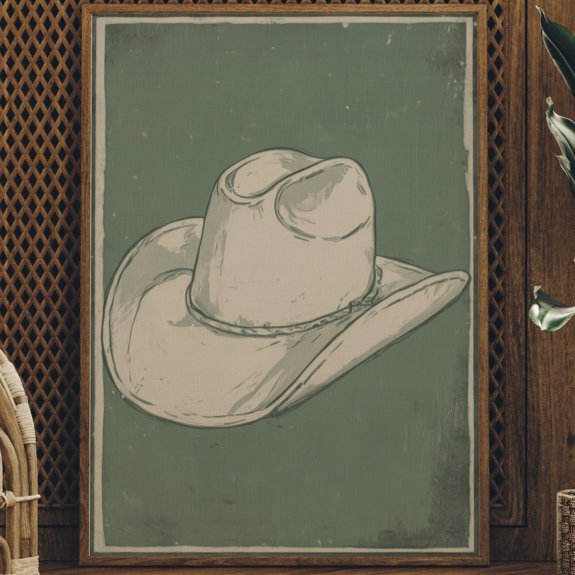 Weathered Rancher's Dream - Vintage Cowboy Hat