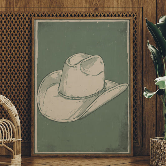 Weathered Rancher's Dream - Vintage Cowboy Hat