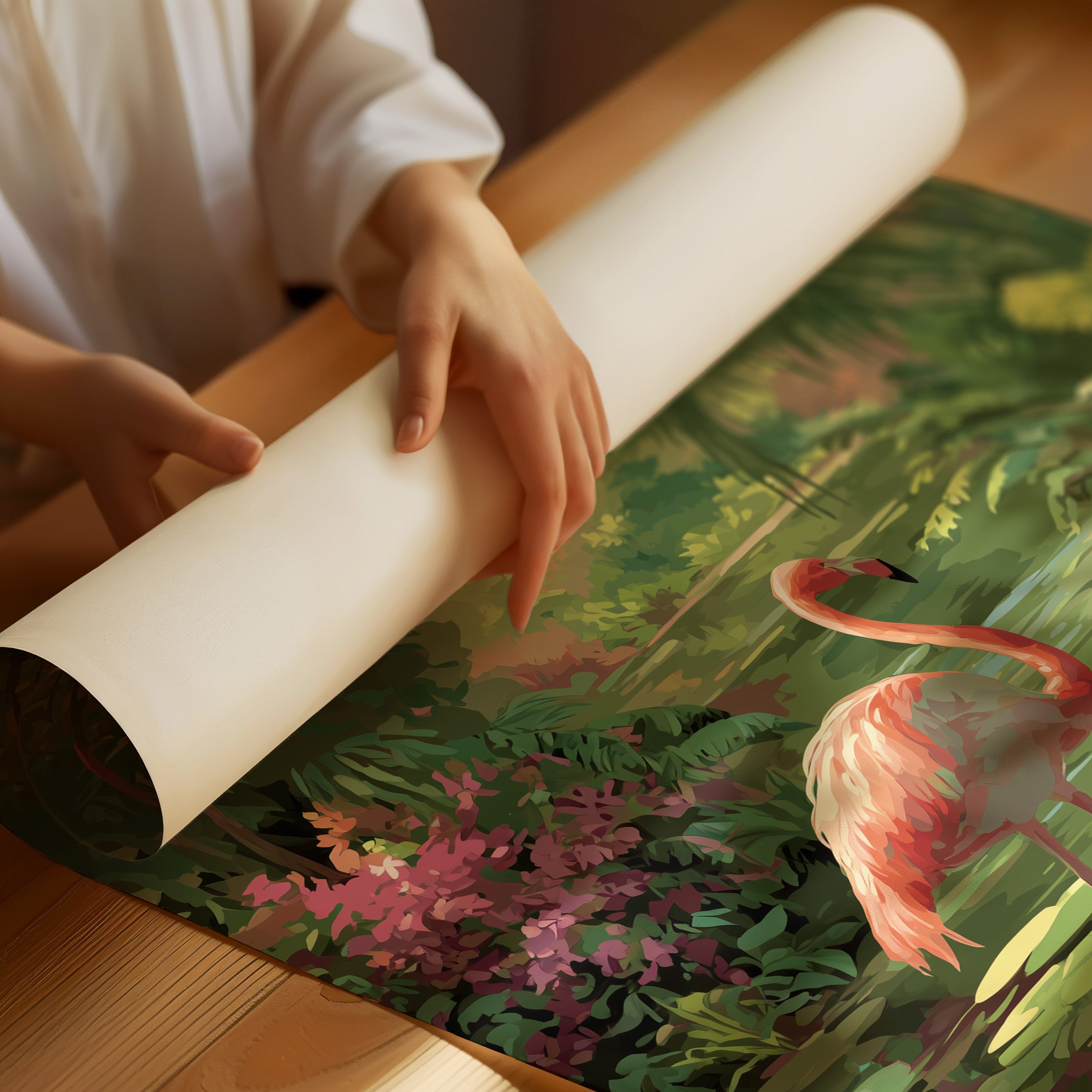 Pink Elegance In Verdant Paradise