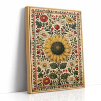 Sunflower Folk Tapestry